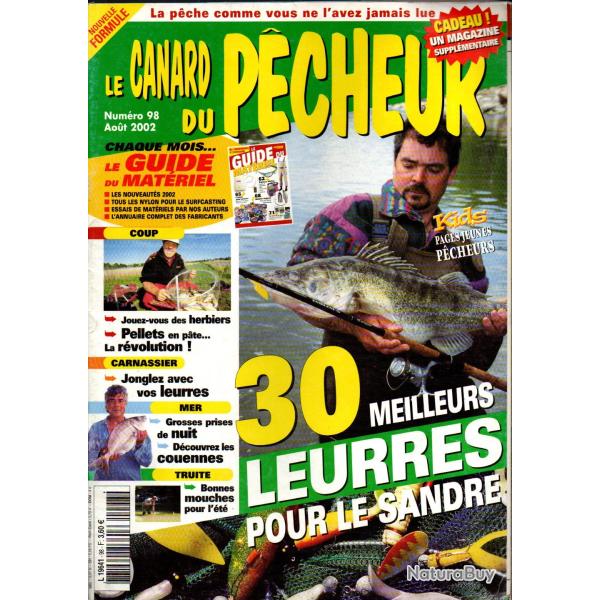 le canard du pecheur 98, 30 leurres pour les sandres, mouche, plages de nuit,