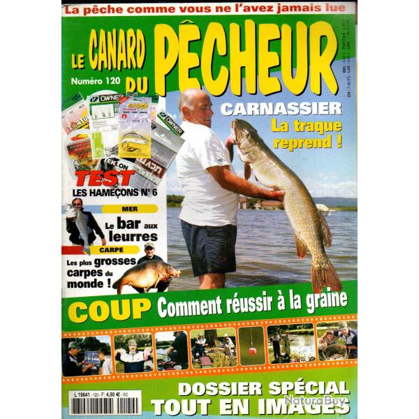 le canard du pecheur 120 , leurres, misez sur les bordures, hame�ons n6, records � couper le souffle