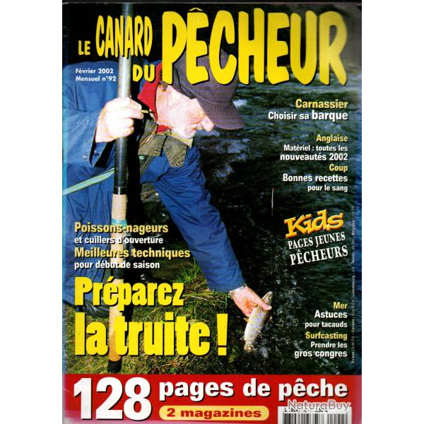 le canard du pecheur 92, pr�parez la truite, carnassiers , leurres