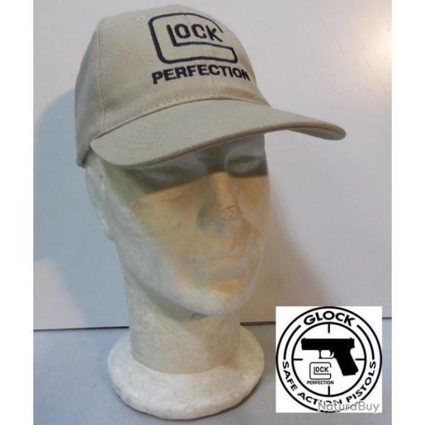 Casquette GLOCK PERFECTION beige ( 17 19 26 18 30 AUSTRIA GUN ARME PISTOLET )