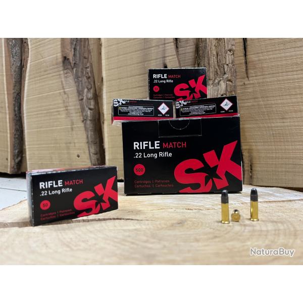 Munitions 22LR - SK Rifle Match - Boite de 500 cartouches
