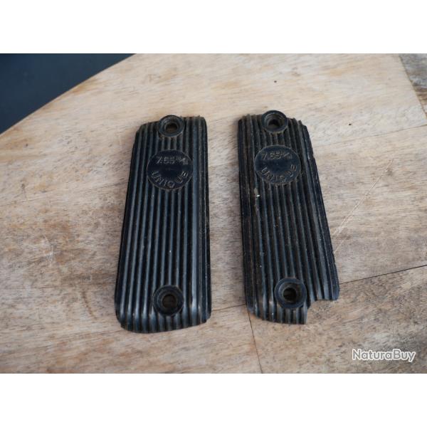 Paire de plaquettes de Pistolet UNIQUE en 7.65mm (mod 17 et R51)