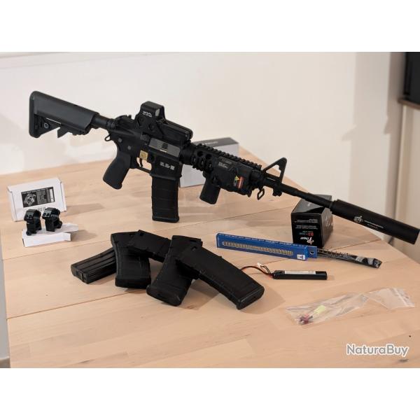 Airosft M4a1 Specna Arms Sa-e03 Edge Upgrade + Accessoires � Comme Neuf