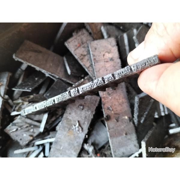 10 kg de plomb d'imprimerie ( linotype)