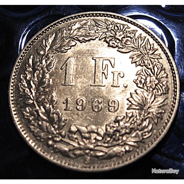 SUISSE  piece de 1 franc 1969 B TTB