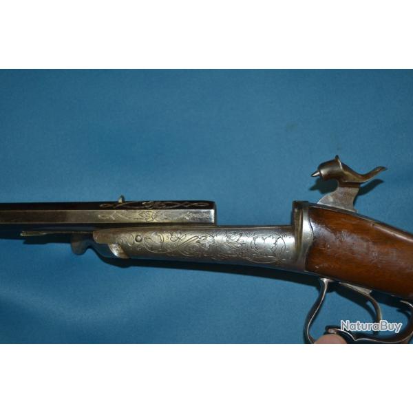 carabine de jardin syst�me Gaubert de luxe grav�e cal 9mm rimfire � un coup poudre noire CAt De
