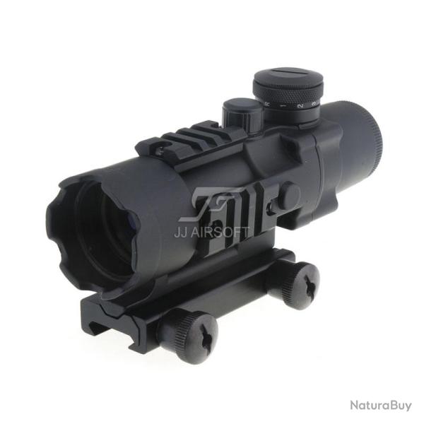 JJ Airsoft Lunette 4x32 Tri-Rail (BK)