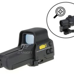 JJ Airsoft Combo G33 et Red Dot Type Eotech 558 (BK)