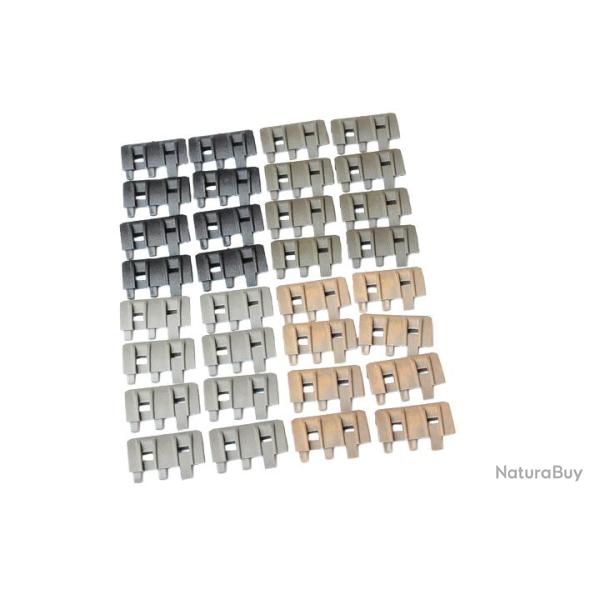 FMA Lot De 32 Couvre-Rails XTM (Noir / OD / DE / FG)
