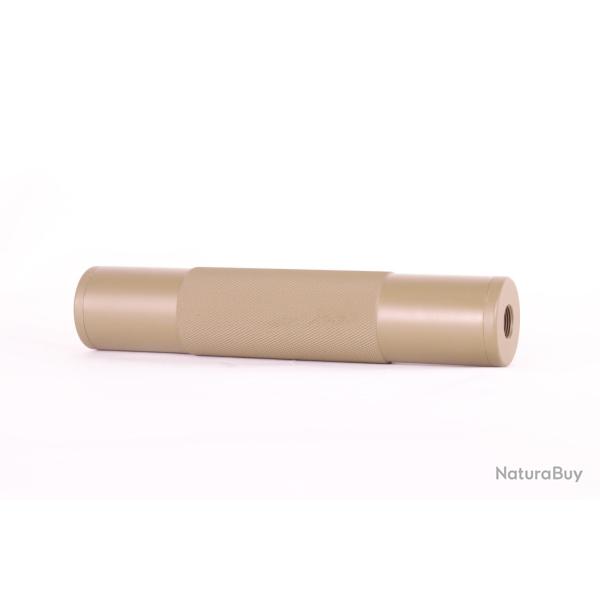 JJ Airsoft Silencieux 190x38mm 14mm CW/CCW (Tan)