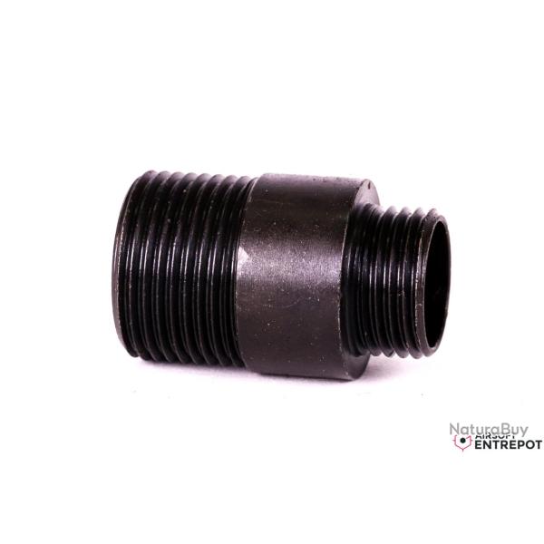Slong Adaptateur Silencieux Acier 11mm CW vers 14mm CCW (Noir)