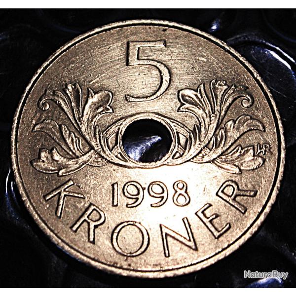 Norvege piece de 5 krone 1998  ttb