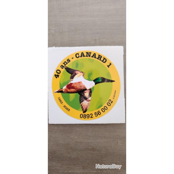 Autocollant chasse gibier d'eau n' 1