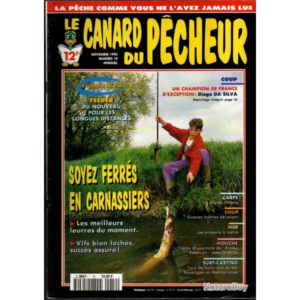 le canard du pecheur 19, leurres, brochet, p�che au coup, br�mes, lac des moulinards, mouche, plages