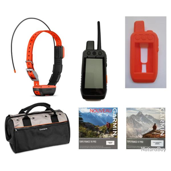 Pack Garmin Alpha 200iF T20F +coque silicone + verre tremp� + sac +carte Garmin V6-V7 r�gion
