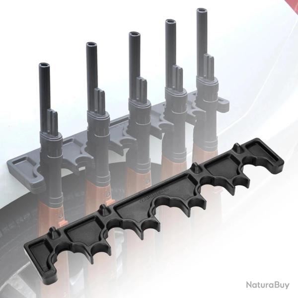 Adoreal Magnetic Rifle Rack, 5 Slots Durable Rubber Gun Rack for Gun Holder in Gun Cabinet, Shotgun 