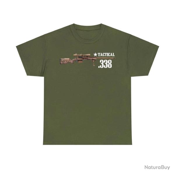 T shirt Tactical 338 Sniper Chris Kyle Vert arm�e