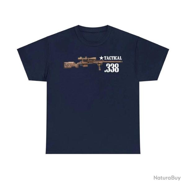 T shirt Tactical 338 Sniper Chris Kyle Navy
