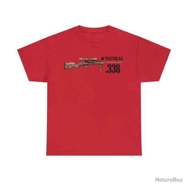 T shirt Tactical 338 Sniper Chris Kyle Rouge