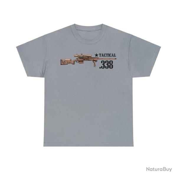 T shirt Tactical 338 Sniper Chris Kyle Gris
