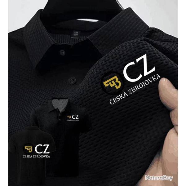 Summer New Men POLO Shirts T-Shirt CZ Ceska Zbrojovka Firearms High End Ice Silk Mesh Men's Short-Sl