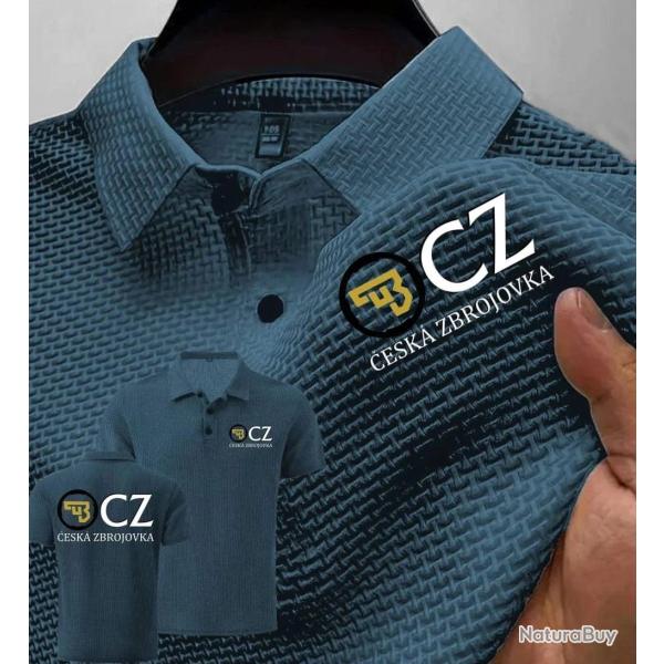 Summer New Men POLO Shirts T-Shirt CZ Ceska Zbrojovka Firearms High End Ice Silk Mesh Men's Short-Sl