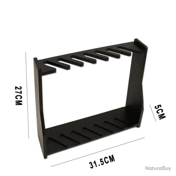 Support fusil vertical 7 emplacements bois - Noir