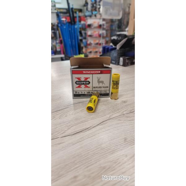Winchester 5 balles slug super X rifled cal 20/70 21gr