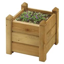 Jardini&egrave;re carr&eacute;e bois 30x30 / H 30 cm