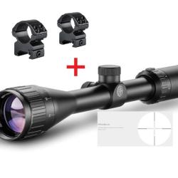 Lunette de Vis&eacute;e Hawke Vantage 4-12x40 AO Mil Dot + Hawke Match Mounts 1" Medium R&eacute;f&eacute;rence 22113