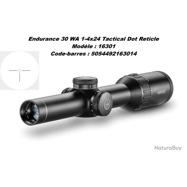 ENDURANCE 30 WA - Exposed locking turrets 1-4X24 30mm, WA, IR Tactical Dot (4x) - R�f: HAW16301