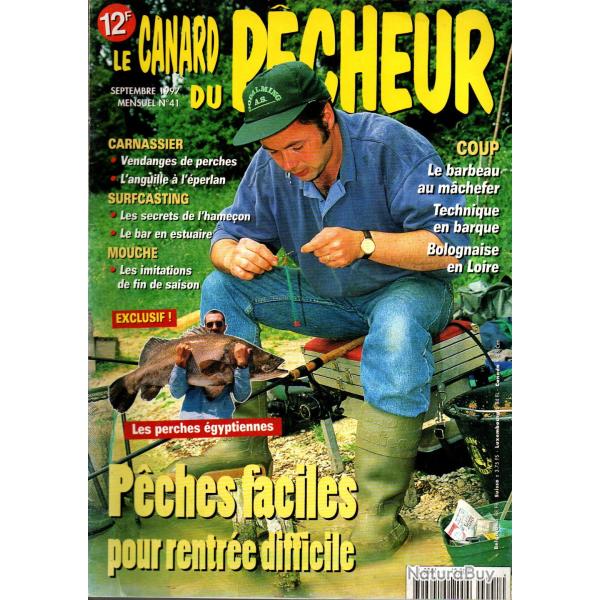 le canard du pecheur 41 , carnassiers perches, bombette, p�che au coup, anglaise, carpe amor�age,