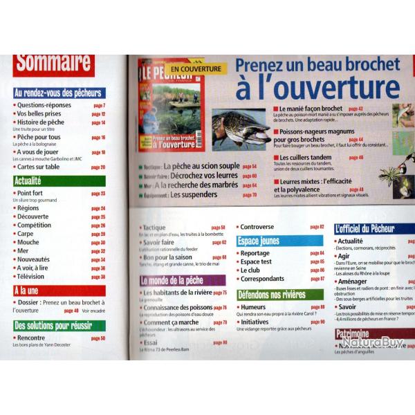 le p�cheur de france 178, truite, cannes � mouche, brochet, leurres,