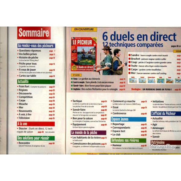 le p�cheur de france 180, duel mouche lancer, brochet, pardon, d�rive, dorade royale, amorce