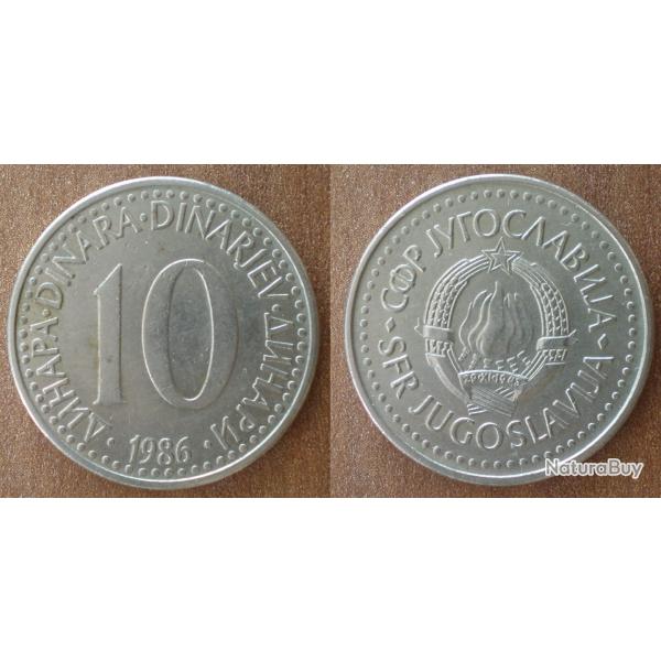Yougoslavie 10 Dinars 1986 Piece Dinara Embleme
