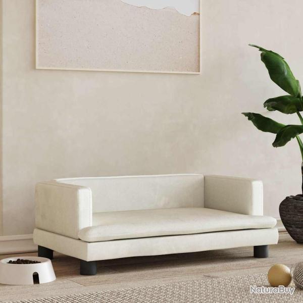 Lit pour chien cr�me 80x45x30 cm velours