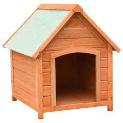 Niche pour chiens Bois de pin et de sapin massif 72x85x82 cm