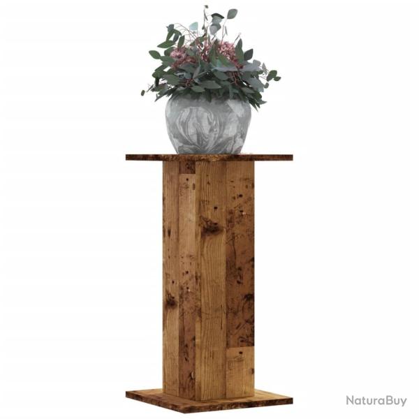 Supports pour plantes 2 pcs vieux bois bois d'ing�nierie