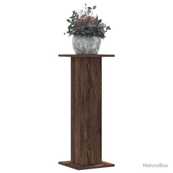 Supports pour plantes 2 pcs chne marron bois d'ingnierie