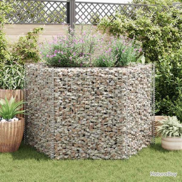 Lit sur�lev� � gabion hexagonale 160x140x100 cm