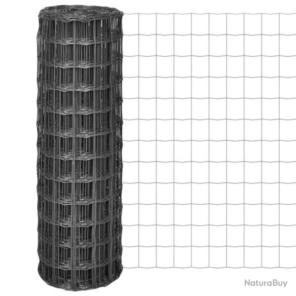 Cl�ture euro Acier 10 x 1,2 m Gris