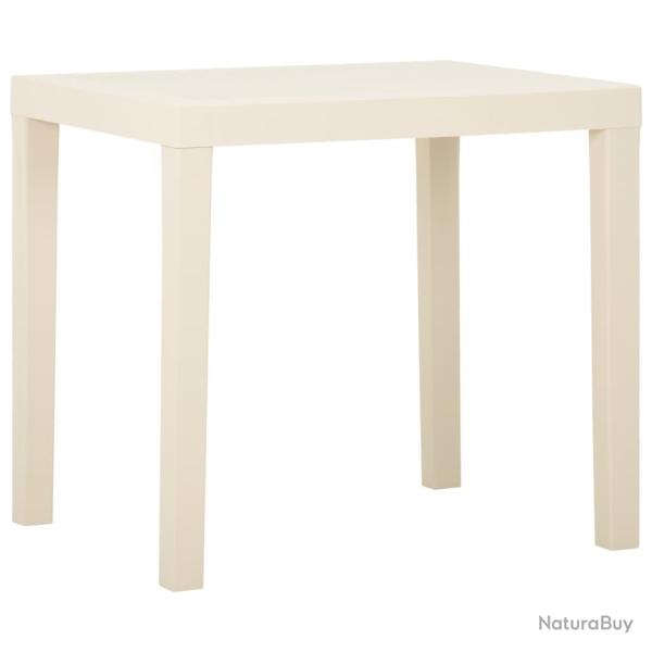 Table de jardin Blanc 79x65x72 cm Plastique