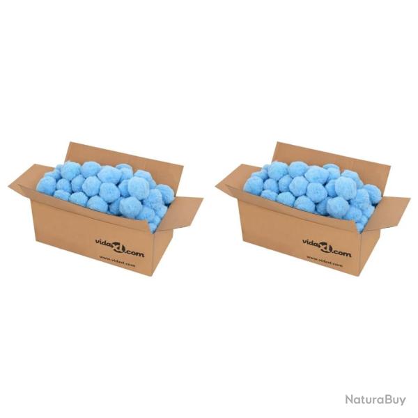 Boules anti-bactriennes filtrantes de piscine bleu 1400 g PE