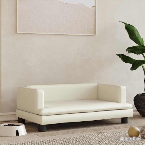 Lit pour chien cr�me 80x45x30 cm similicuir