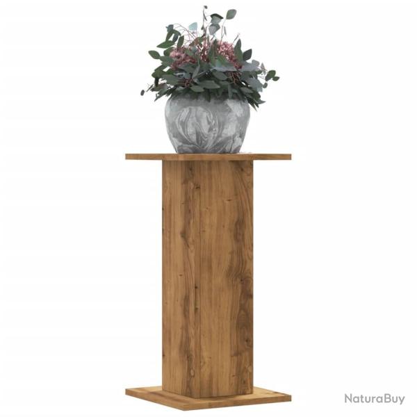 Supports pour plantes 2 pcs ch�ne artisanal bois d'ing�nierie