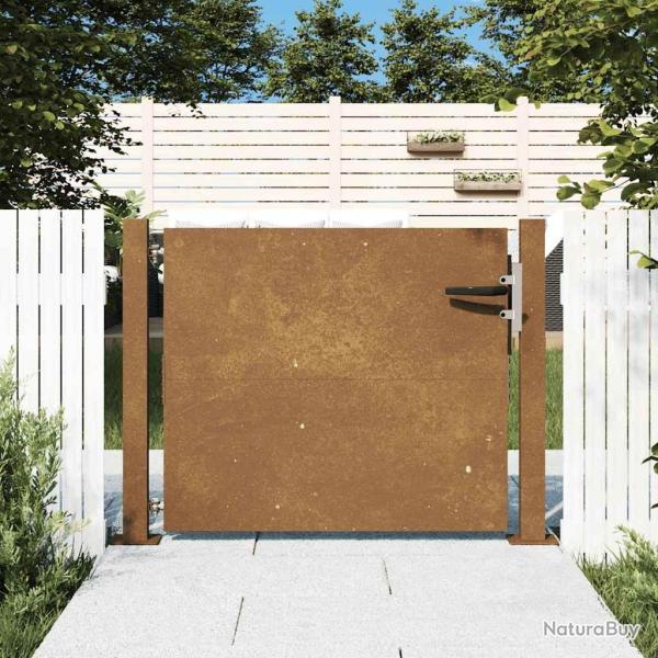 Portail de jardin 105x80 cm acier corten