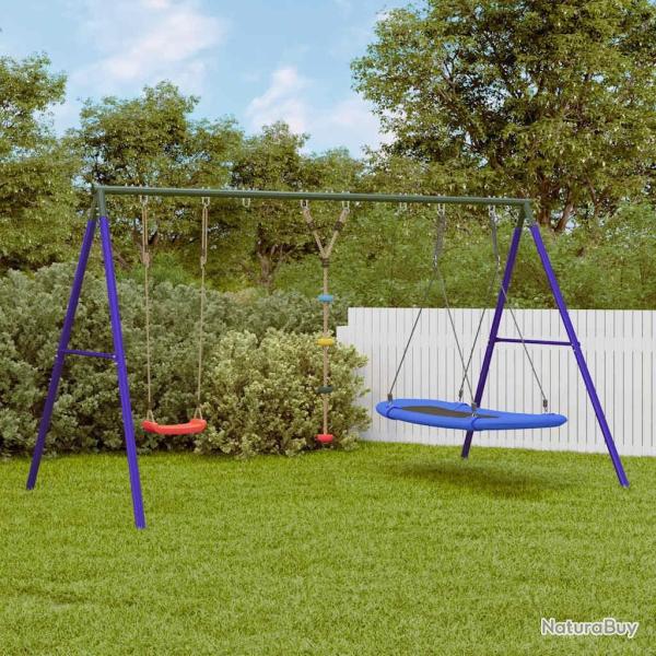 Jeu extrieur avec balanoire, balanoire  disque et nid