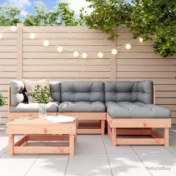 Salon de jardin 5 pcs bois massif douglas