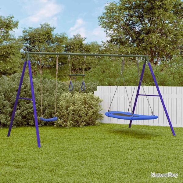 Jeu d'extrieur avec balanoire, trapze et balanoire nid