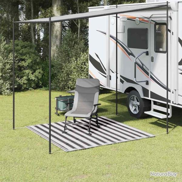 Tapis de tente 200x200 cm Anthracite et blanc